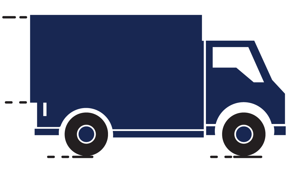 Truck delivering meat to distributors